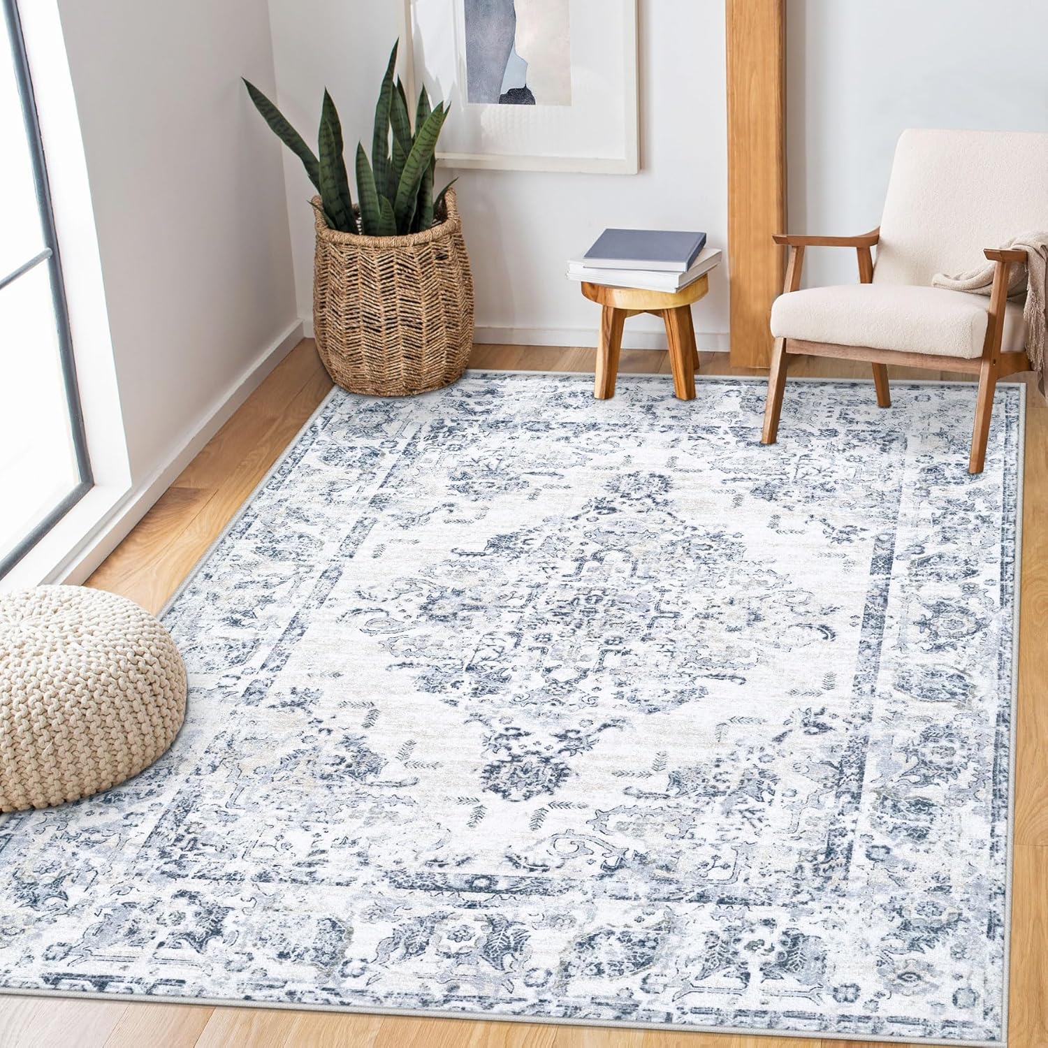 3×5 Area Rugs for Living Room Machine Washable Rug Boho