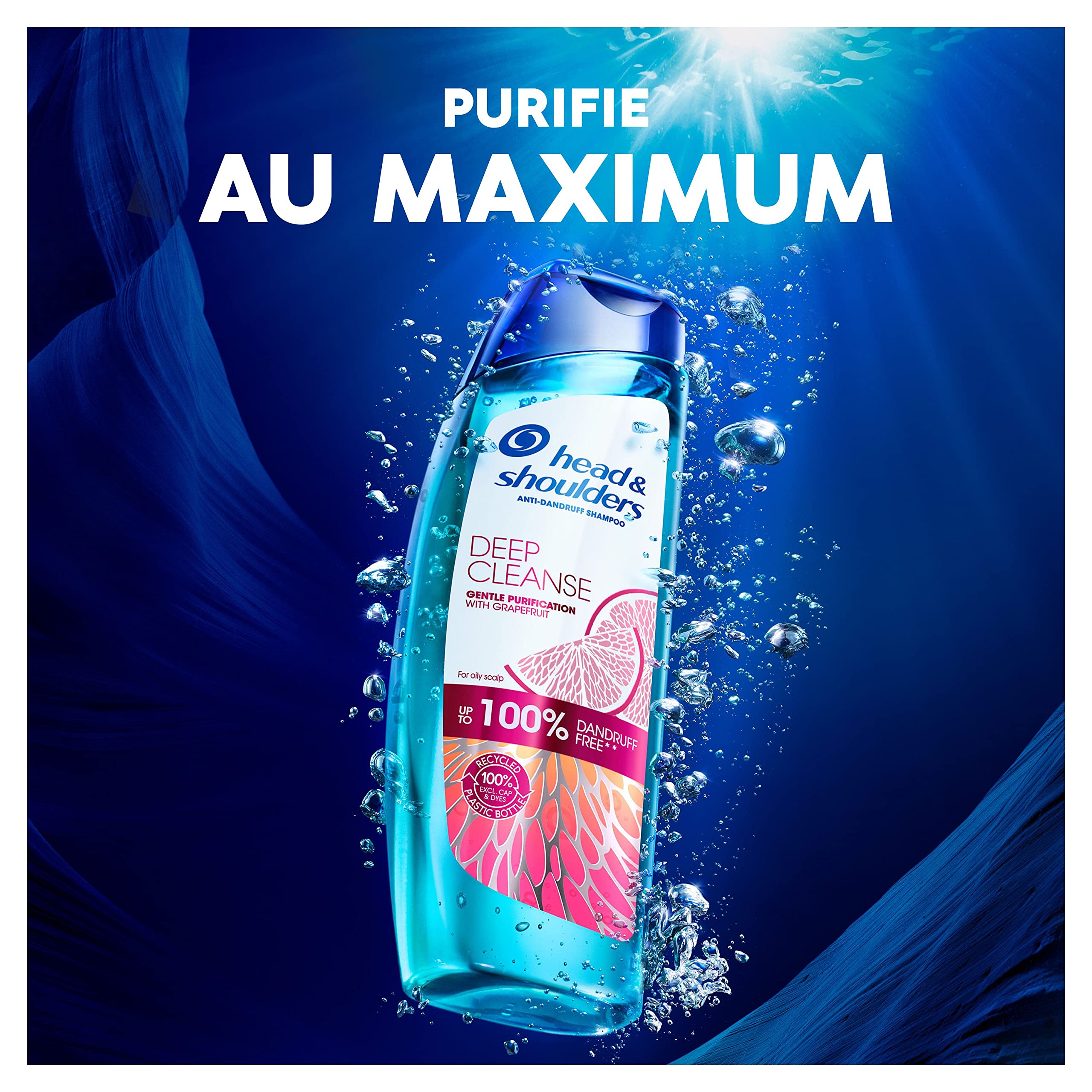 Head & Shoulders Pure Intense Purification En Douceur Shampooing Antipelliculaire 3x250 ml, Aux Agrumes, Pour Cuir Chevelu Gras, Jusqu’à 100 % des pellicules éliminées
