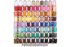 80 Multi-Purpose Polyester Embroidery Threads Spools Compatible with Janome and RA