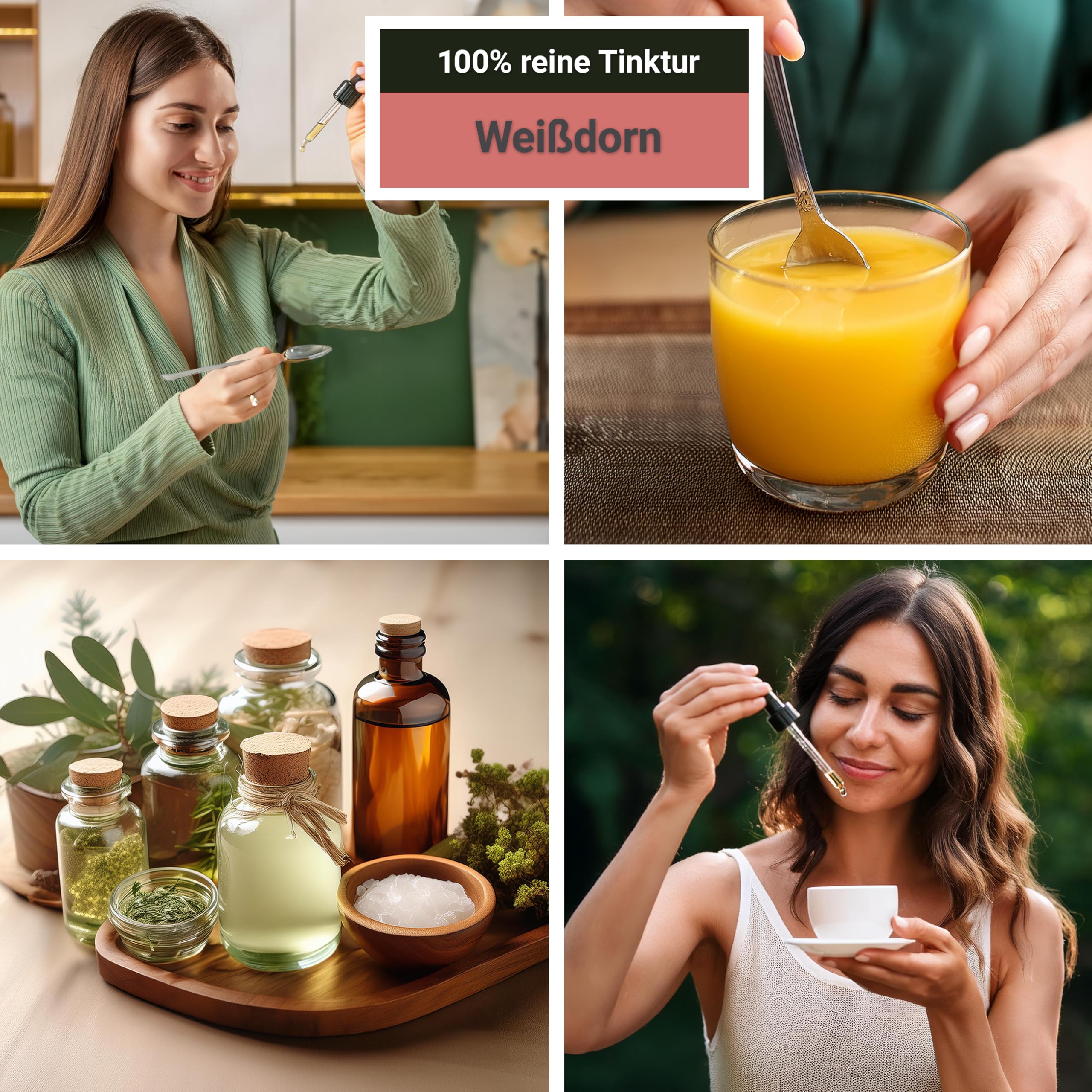 Weißdorn Tinktur - 100 ml, Crataegus oxyacantha Tropfen, 1:4 Extrakt, Top Premium Qualität, Hergestellt in Österreich, Vegan