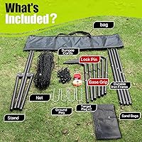 Vista 5 de Red de rebote para voleibol de 7x4 pies, red de rebote ajustable de 5 ángulos para practicar zambullidas, posicionamiento, clavado