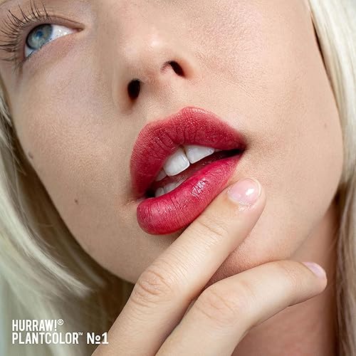 Miniatura 5 de Hurraw! Plantcolor Lip Color No. 1 Tono rojo. Alternativa de bálsamo y lápiz labial tintado altamente pigmentado. Vegano y totalmente natural. Fácil