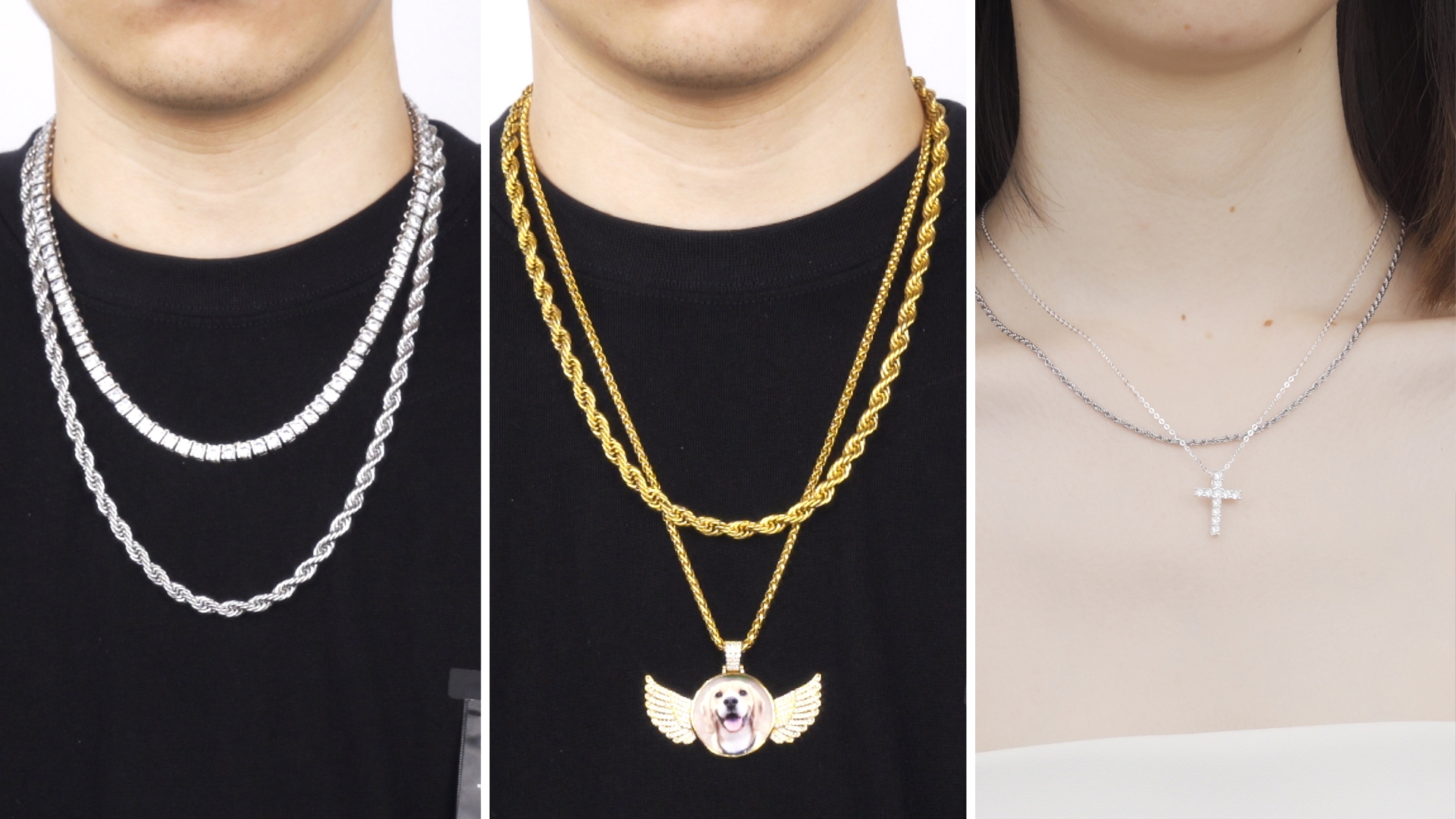 Supcare 2mm Rope Gold Chain Necklace Men Chains 16 Inch | Amazon.com