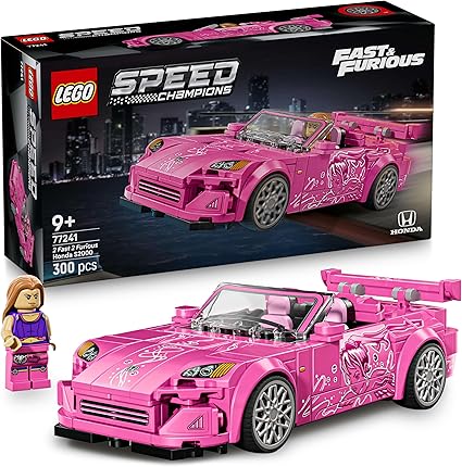 LEGO Speed Champions, Honda S2000 2 Fast 2 Furious, Set 77241, 300 Pezzi, Rosa