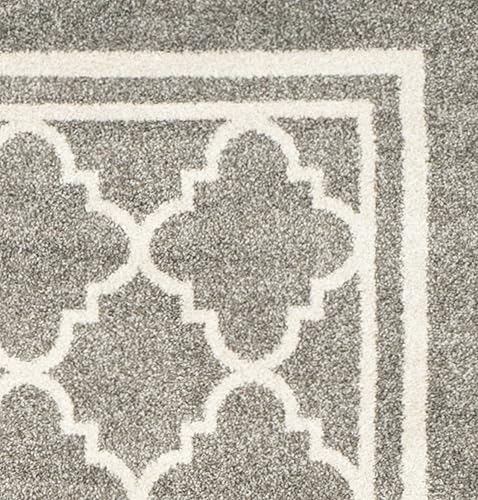 Vista 117 de Safavieh Amherst Collection AMT422B - Alfombra para interiores y exteriores, color gris claro y beige