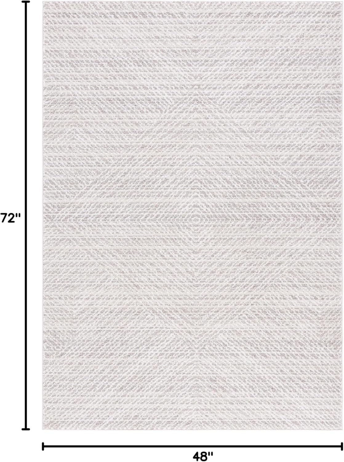 SAFAVIEH Jade Collection Area Rug - 4' x 6', Beige & Ivory, Geometric Design, Ideal for High Traffic Areas in Living Room, Bedroom, Dining Room (JAD101B-4)