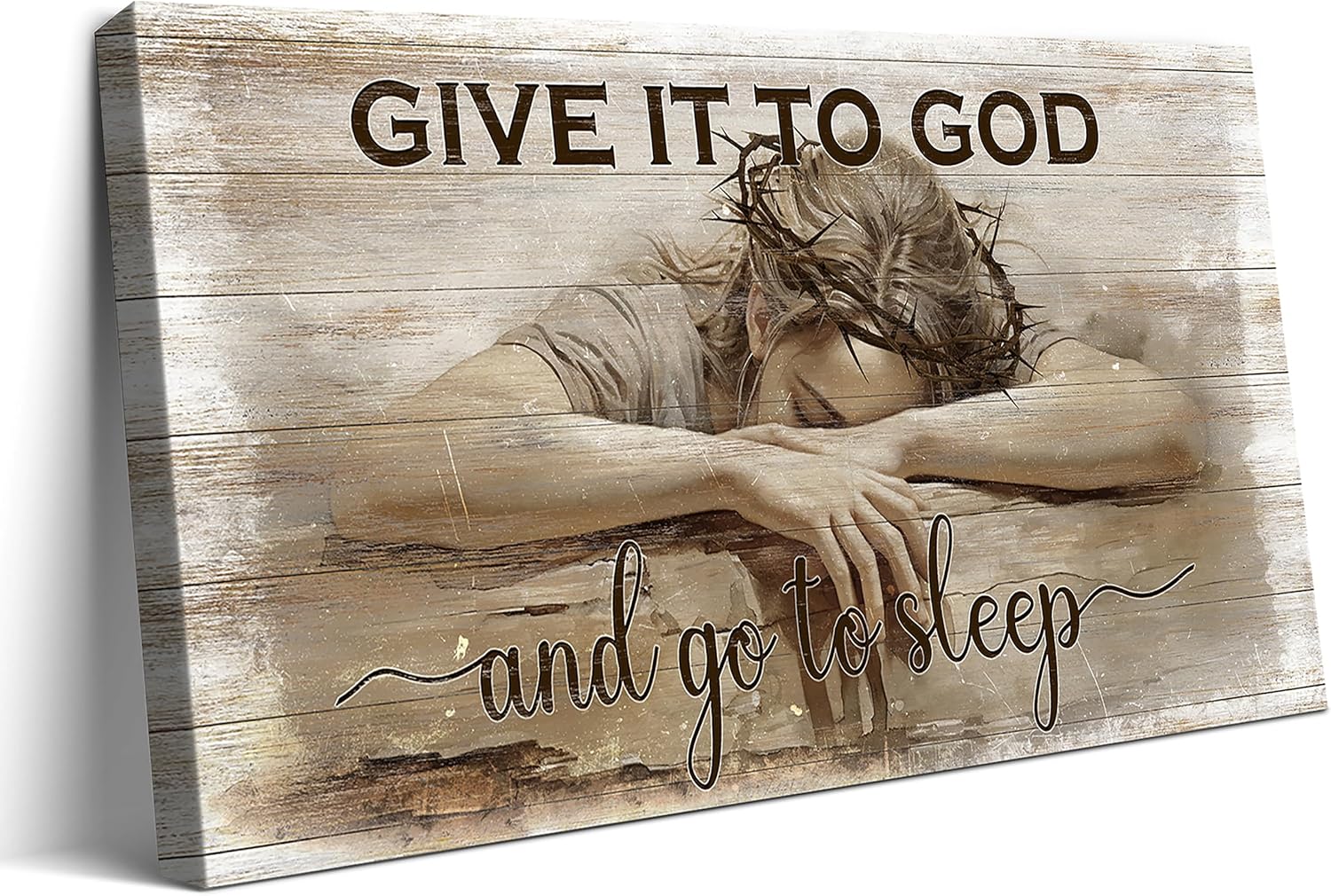 Amazon.com: Christian Wall Art Bible Verse Scripture Print Sleeping ...