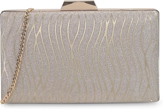 Metro Women Fashion PU Soft Body Lock closure Solid Clutches