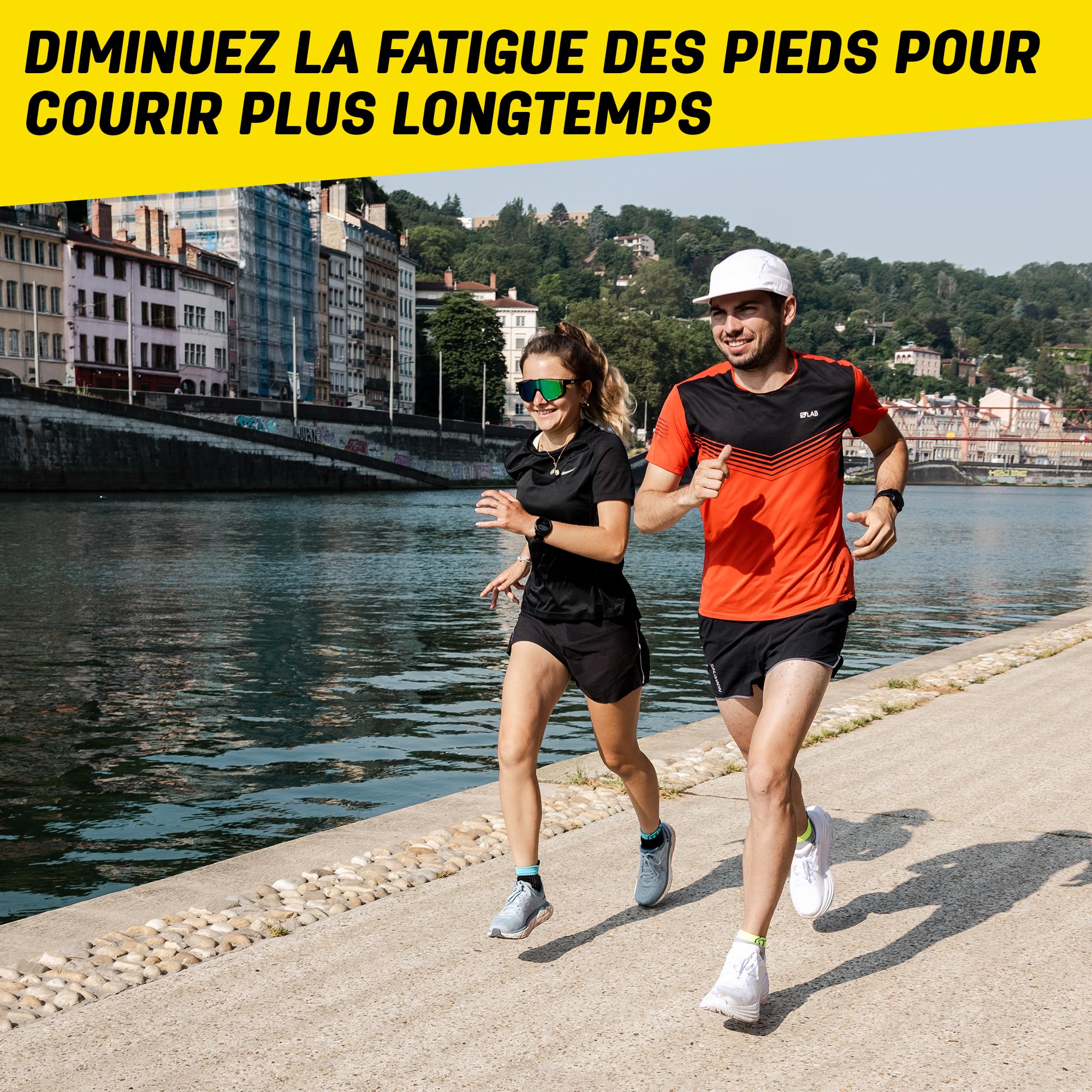 Sidas 3D Run Protect, Semelle Course à Pied, Propulsion et Stabilité, Absorption des Chocs et Confort Durable, Semelles Chaussures Homme et Femme