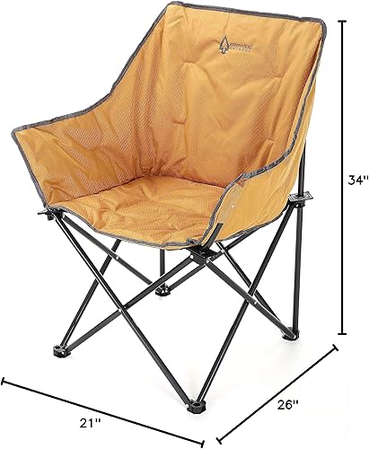 Miniatura 17 de ARROWHEAD OUTDOOR Silla cuádruple plegable portátil para camping, compacta, resistente, marco de acero, soporta hasta 250 libras, incluye bolsa de