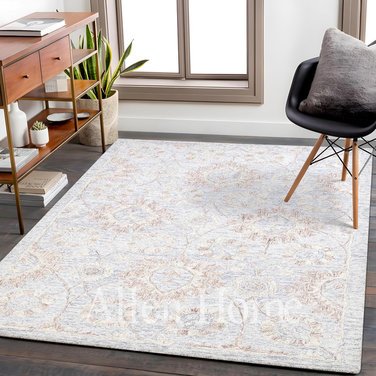 Hand Tufted Traditional Wool Area Rugs by Allen Home Ayvan Rug - Durable - 100% Wool - Living Room, Dining Room, Bedroom, and Entryway Area Rugs - 8’ x 10’ - Ayvan