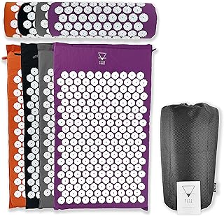Base yoga Acupressure mat and Pillow/Acupuncture mat/Massage mat for Wellness, Relaxation and Tension Release