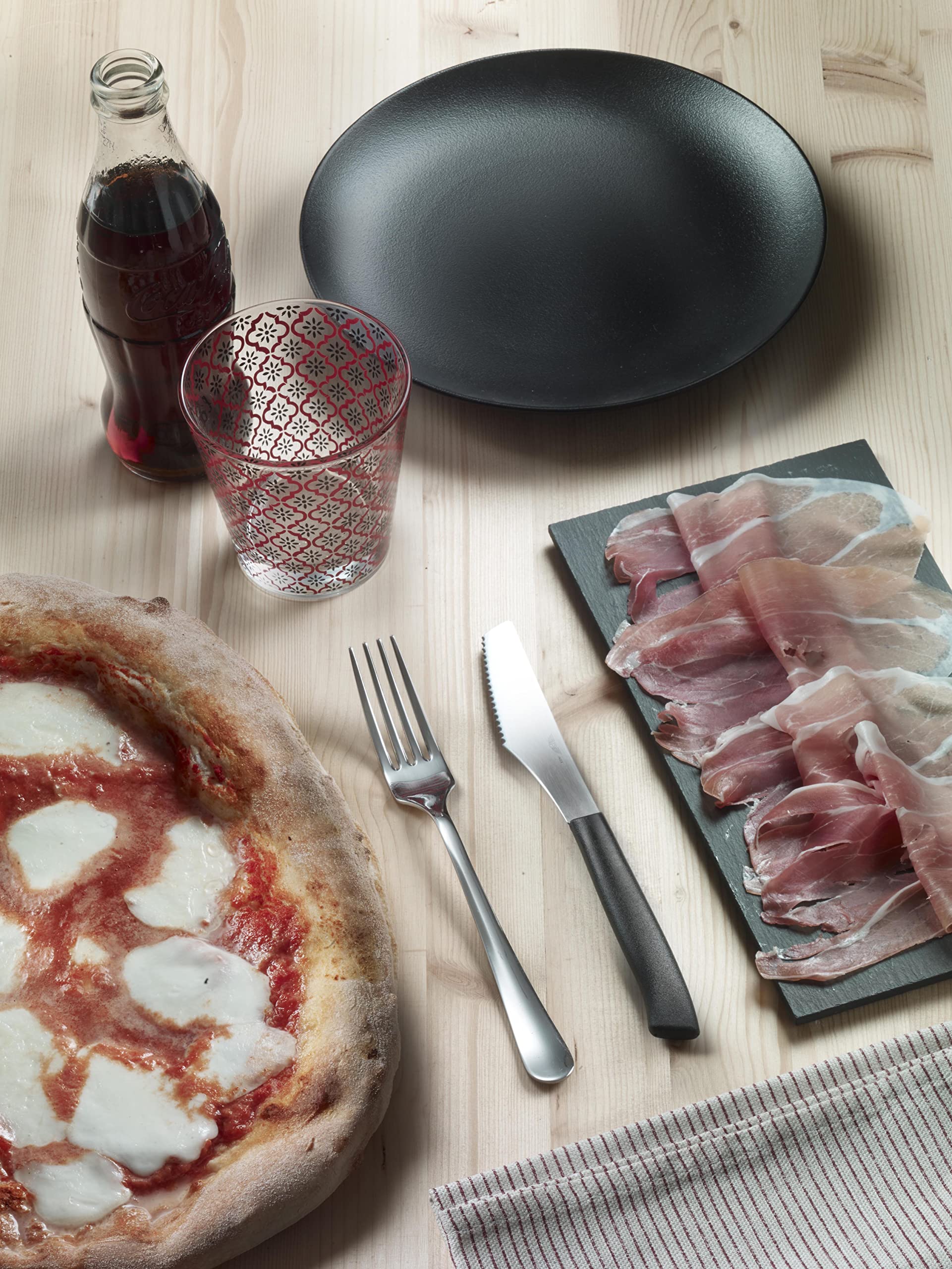 PINTINOX Prima Collection Coltelli Pizza Set 12 pz Acciaio Inox Manico Nero