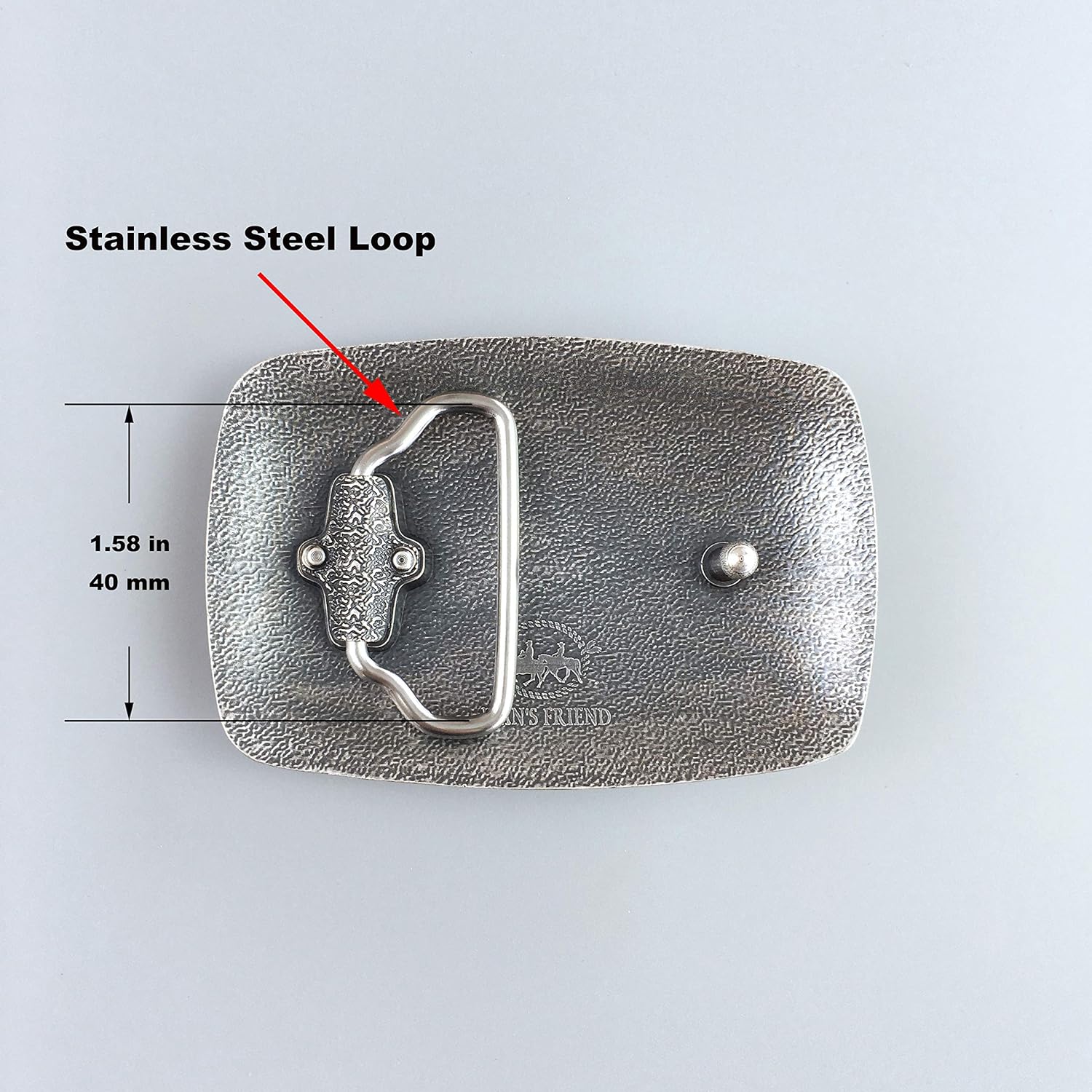 JEAN'S FRIEND Vintage Silver Plated Southwest Belt Buckle for Men also Stock in the US - Image 3