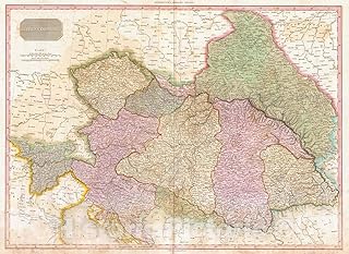 Historic Map - Pinkerton Map of The Austrian Empire, 1818 - Vintage Wall Art - 18in x 24in