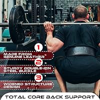 BEAST RAGE Bőr Súlyemelő Öv, 4" Párnázott Hátrésszel, 10 Állítható Lyukkal - Erőemeléshez, Felhúzáshoz, Testépítéshez - Férfiaknak és Nőknek 3