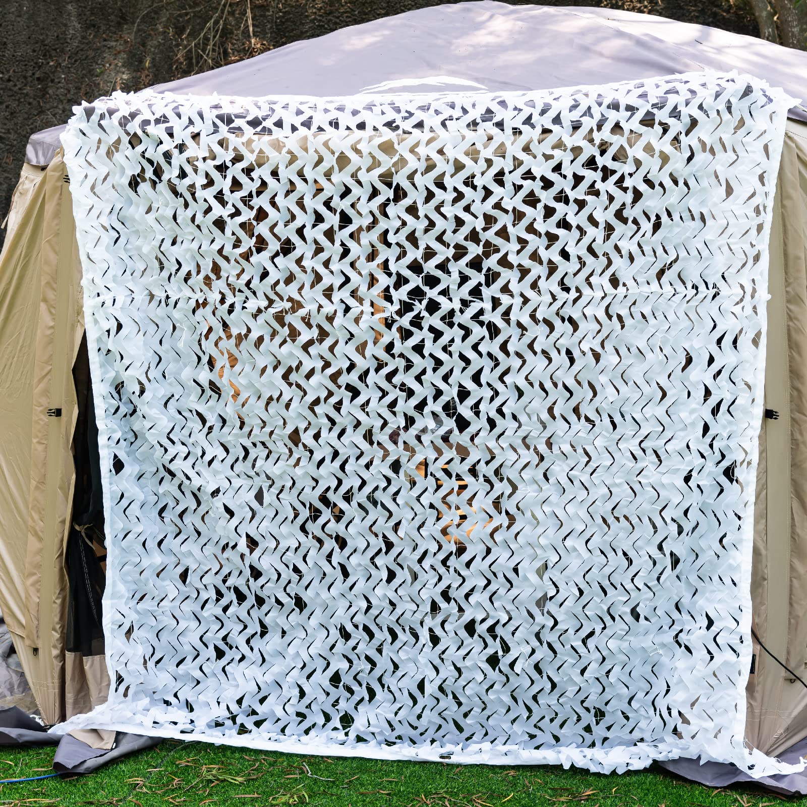 HYOUT Red de camuflaje para interior y exterior, cubierta de privacidad, decoración, salón, camping, caza