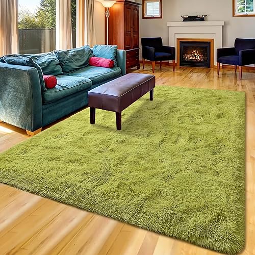 Vista 36 de Pacapet Alfombras esponjosas, alfombras peludas de felpa beige para sala de estar, dormitorio, alfombra mullida para habitación de los niños