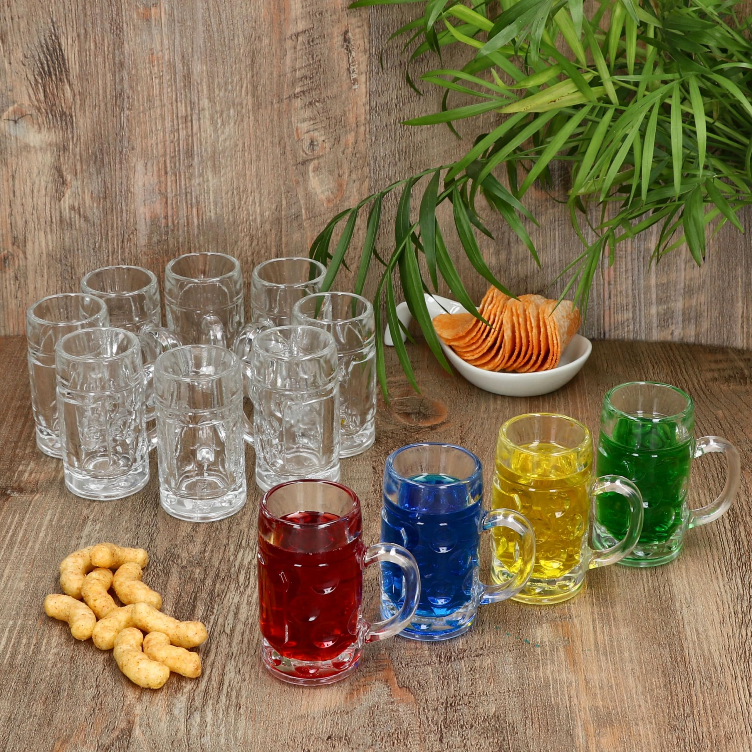 MamboCat Set di 12 bicchieri da liquore Pisa, 20 ml e 40 ml, 2 cl e 4 cl, 12 persone, vetro obliquo con fondo spesso, biberon per vodka, liquori, ecc