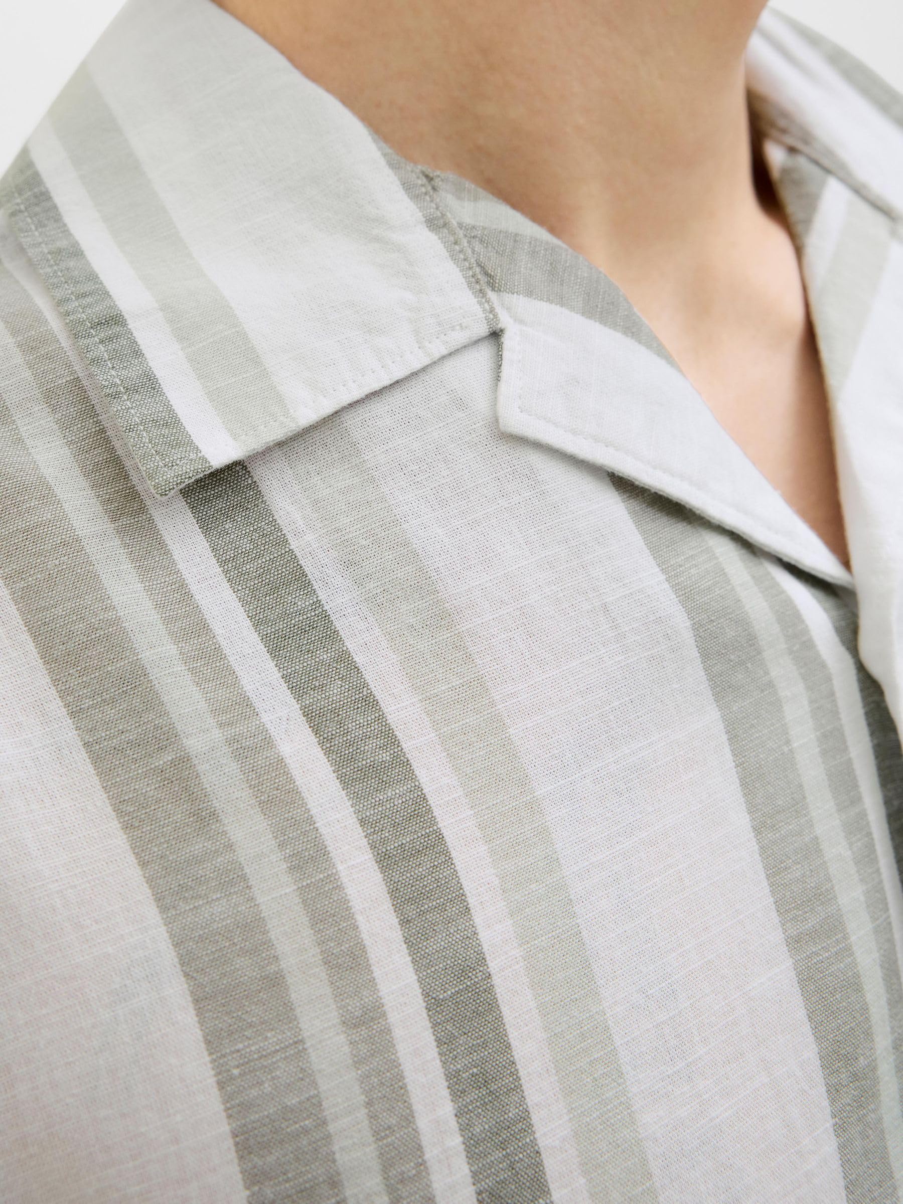 JACK & JONES Jprccsummer Stripe Resort S/S Shirt Sn Jprccsummer Stripe Resort S/S Shirt Sn Hombre (Pack de 1)