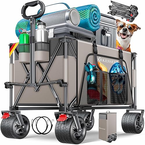 KESSER® Bollerwagen GTR9000 Handwagen 200Kg | 300L Stauraum Transportwagen faltbar