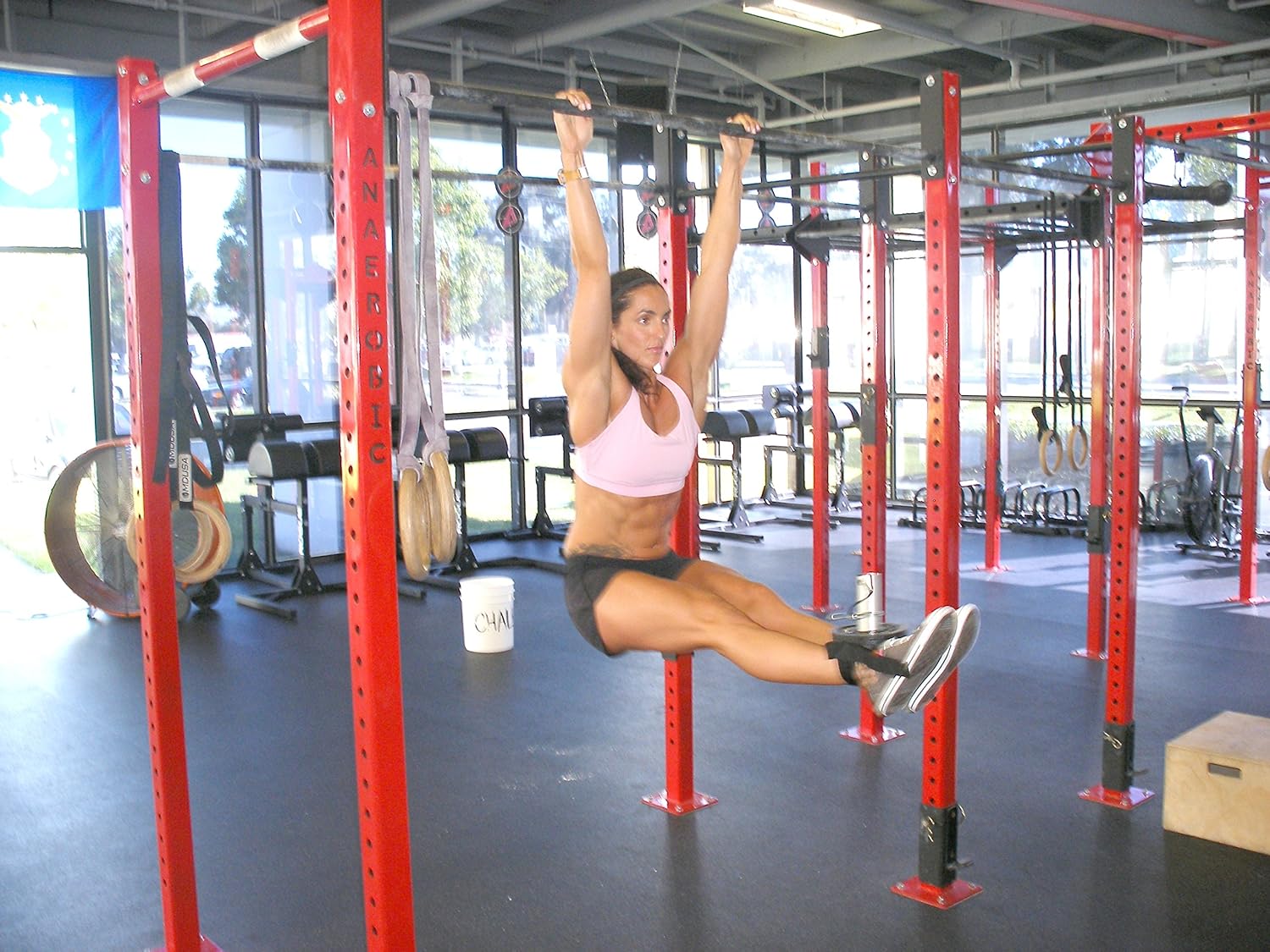 Abdominal Exercise Trainer and Core Strength Training Adding Weights to Leg Raises