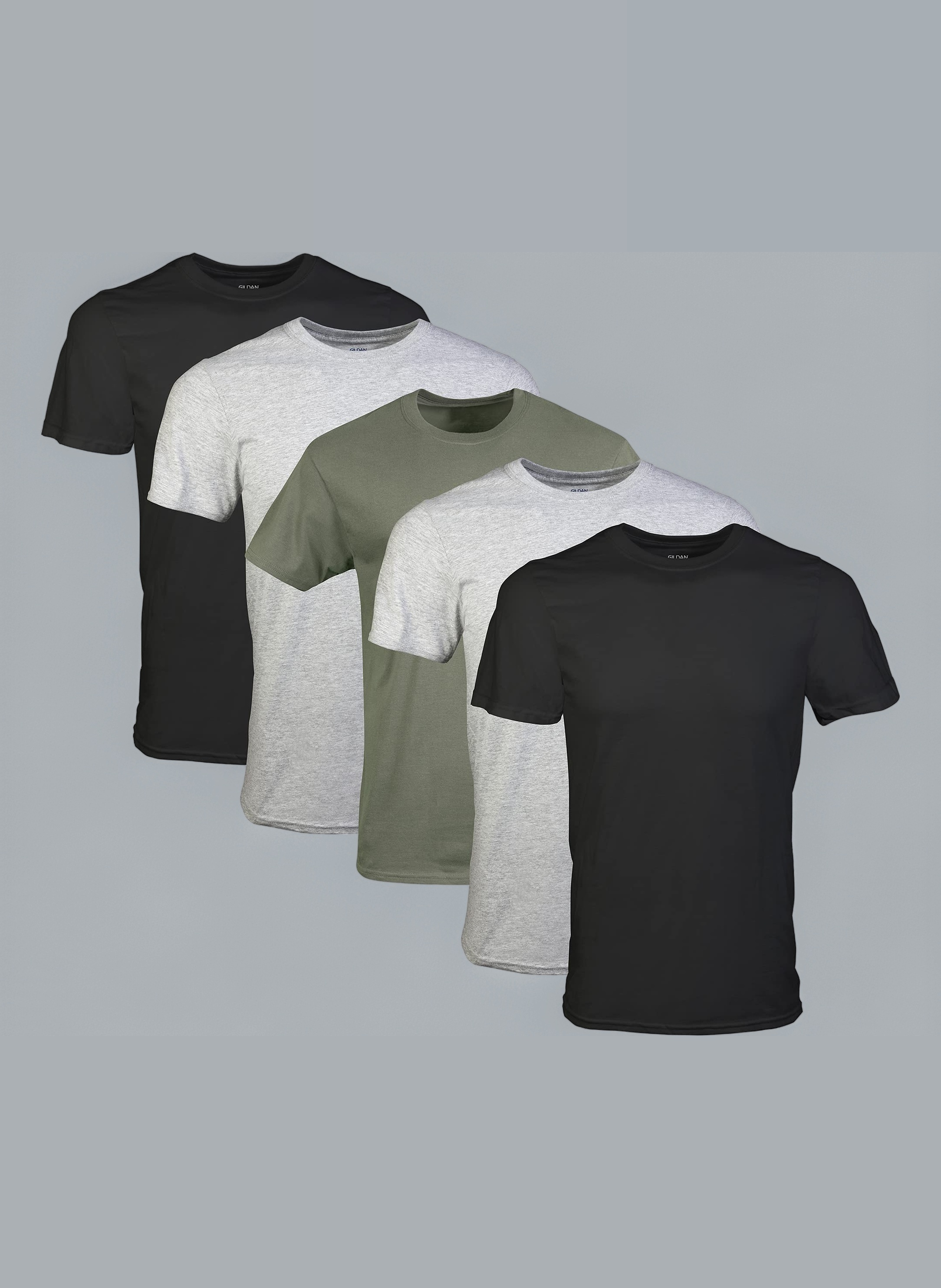 GILDAN Men's Crew T-Shirt Multipack Underwear (Pack of 5)