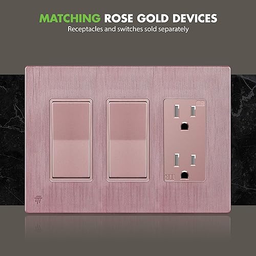 Miniatura 561 de ENERLITES SI8834-BK - Placa de pared decorativa sin tornillos, cubierta de enchufe segura, 4 entradas, 4.68 x 8.30 pulgadas (alto x largo), Negro