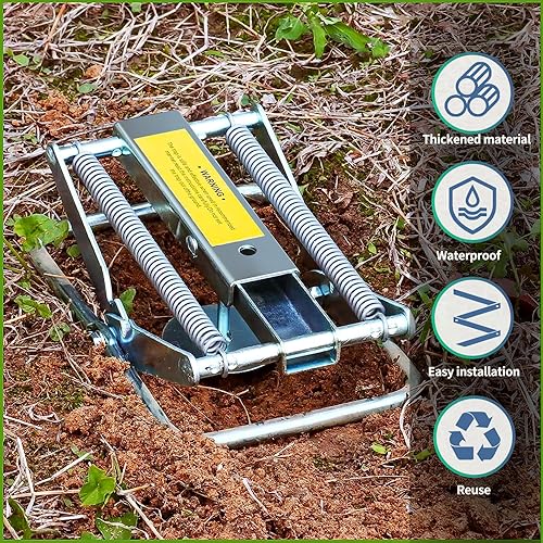 Miniatura 2 de 2 trampas para topos para césped, trampa de acero galvanizado para topos, trampa para topos y topos, trampa eliminadora de topos fácil de configurar