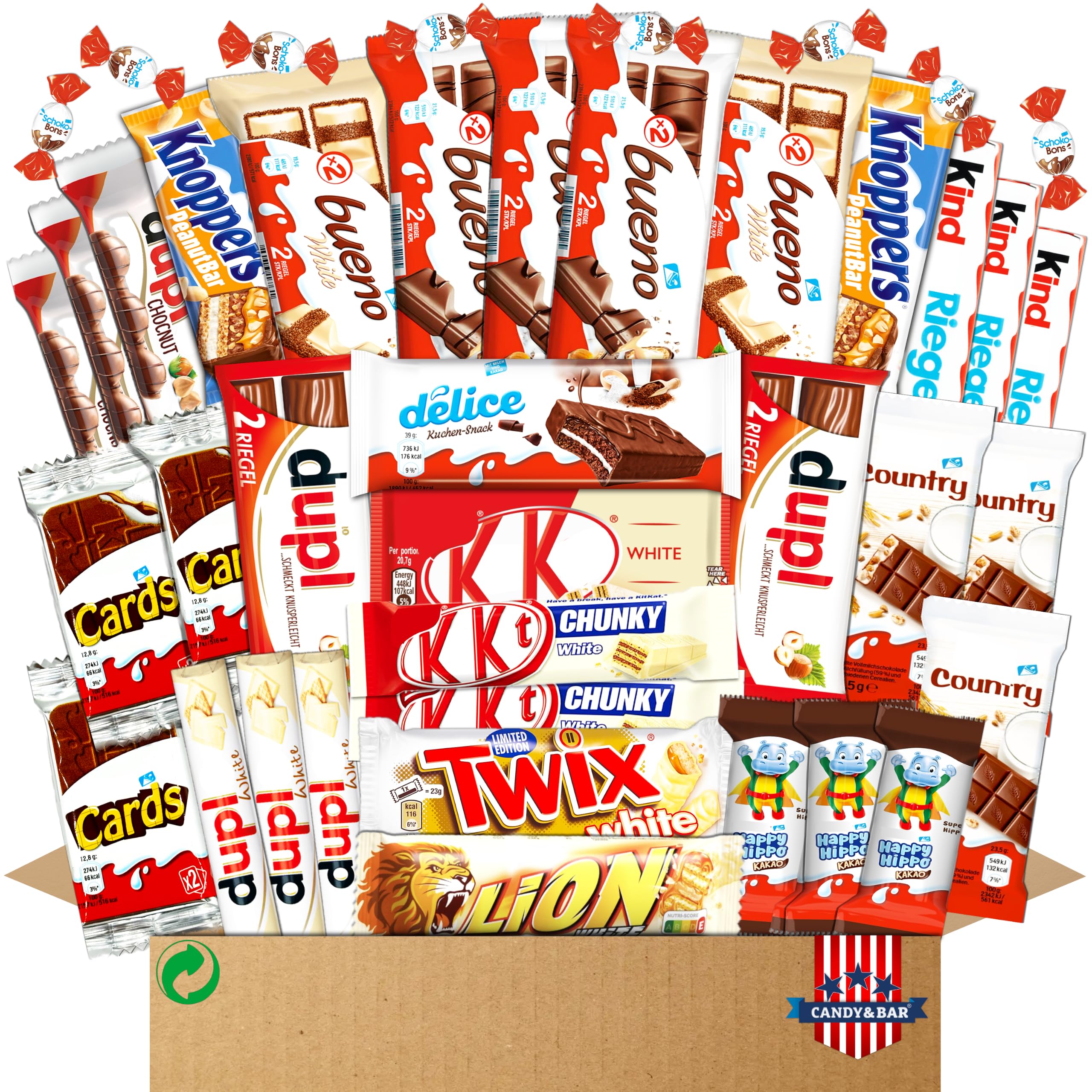 XL Caja de Chocolate Big Box | Caja Regalo para Familia, Niños y Amigos | Caja de Dulces para Compartir y Regalar | Idea de Regalo Cumpleaños Oficina | Candy & Bar®