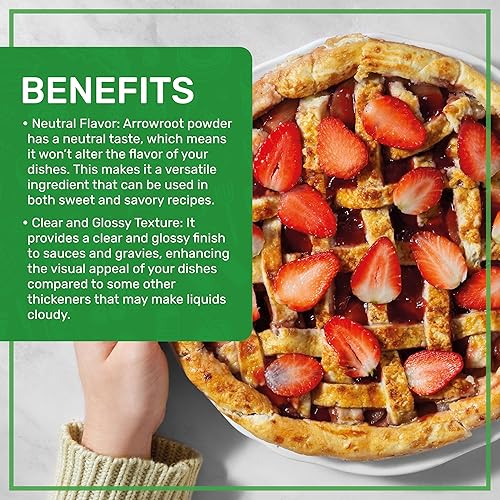 Miniatura 6 de Jiva Organics Harina de arrurruz orgánica (polvo) Bolsa de 2 libras - Cruda, sin OMG, sin gluten