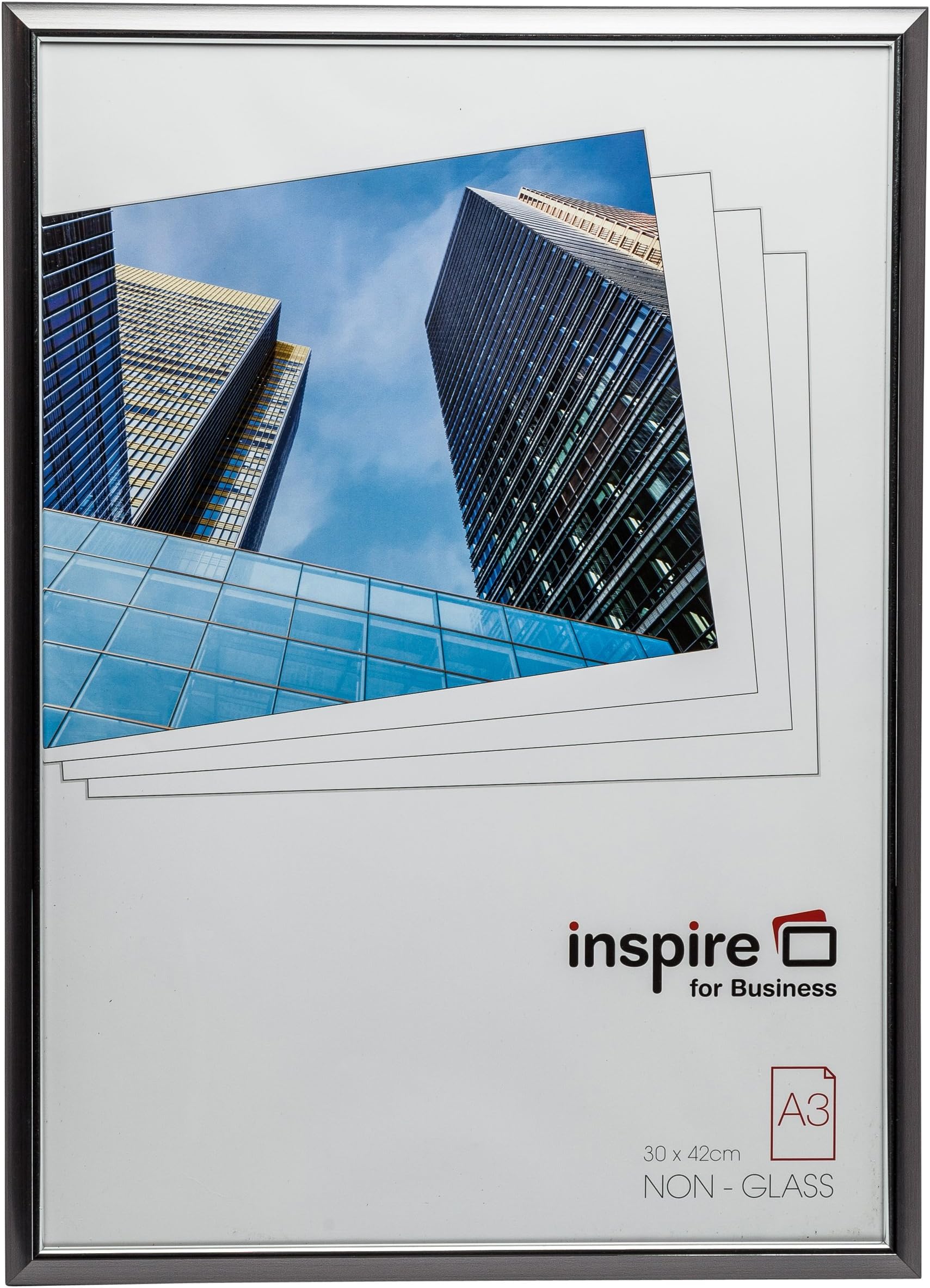 Hampton Frames EASYLOADER Smoke Grey A3 30x42 cm Certificate Photo Frame Safety Plexi Glass Picture Aperture EASA3SMK