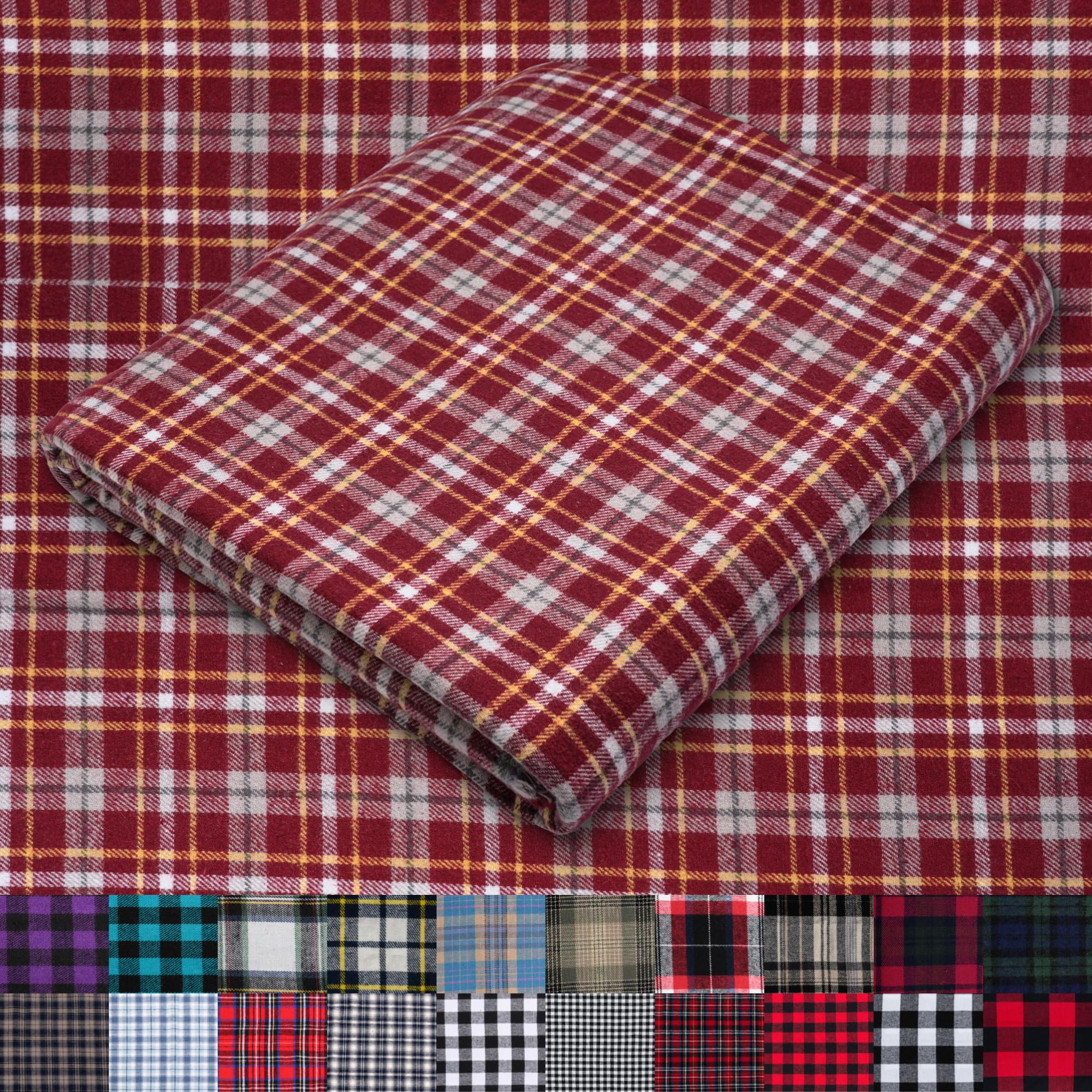 Pico Textiles 1 Yard Blue and Green Blackwatch Tartan Plaid Flannel Fabric - 60" Wide - 100% Cotton - Sold by The Yard - for Shirts, Scarves, Pajamas & Receiving Blankets — view 17