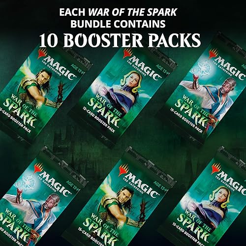 Miniatura 3 de MTG Magic The Gathering War of The Spark Bundle - 10 paquetes de refuerzo.