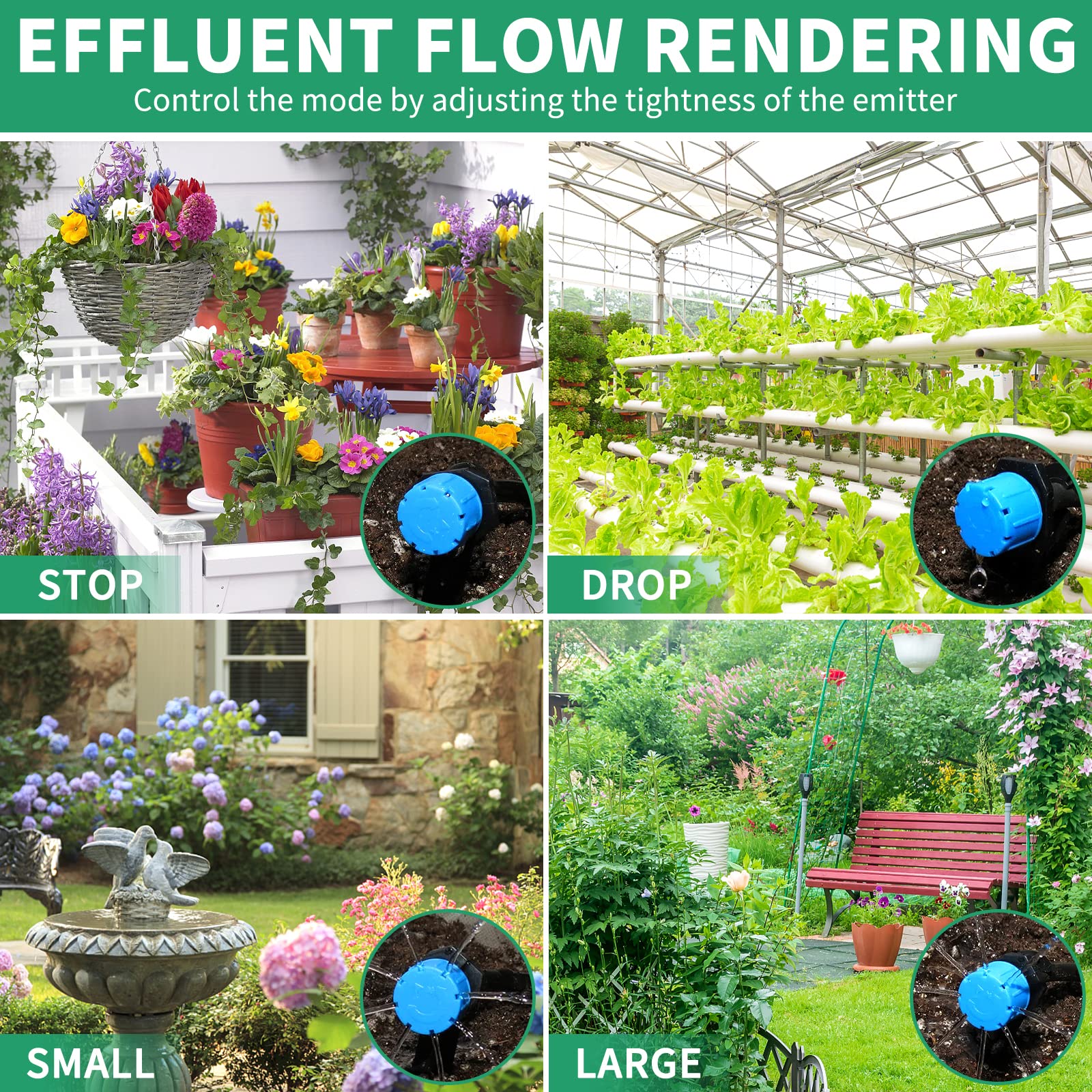 Kit Riego Por Goteo Automático De 189 Piezas – Sistema De 40m Para Plantas, Invernadero, Macetas Y Jardín – Goteros Ajustables 360°