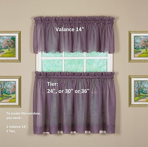 Vista 756 de Today's Curtain - Cortina Emelia de gasa original, panel de 84 pulgadas, negro, 60 pulgadas de ancho x 84 pulgadas de largo