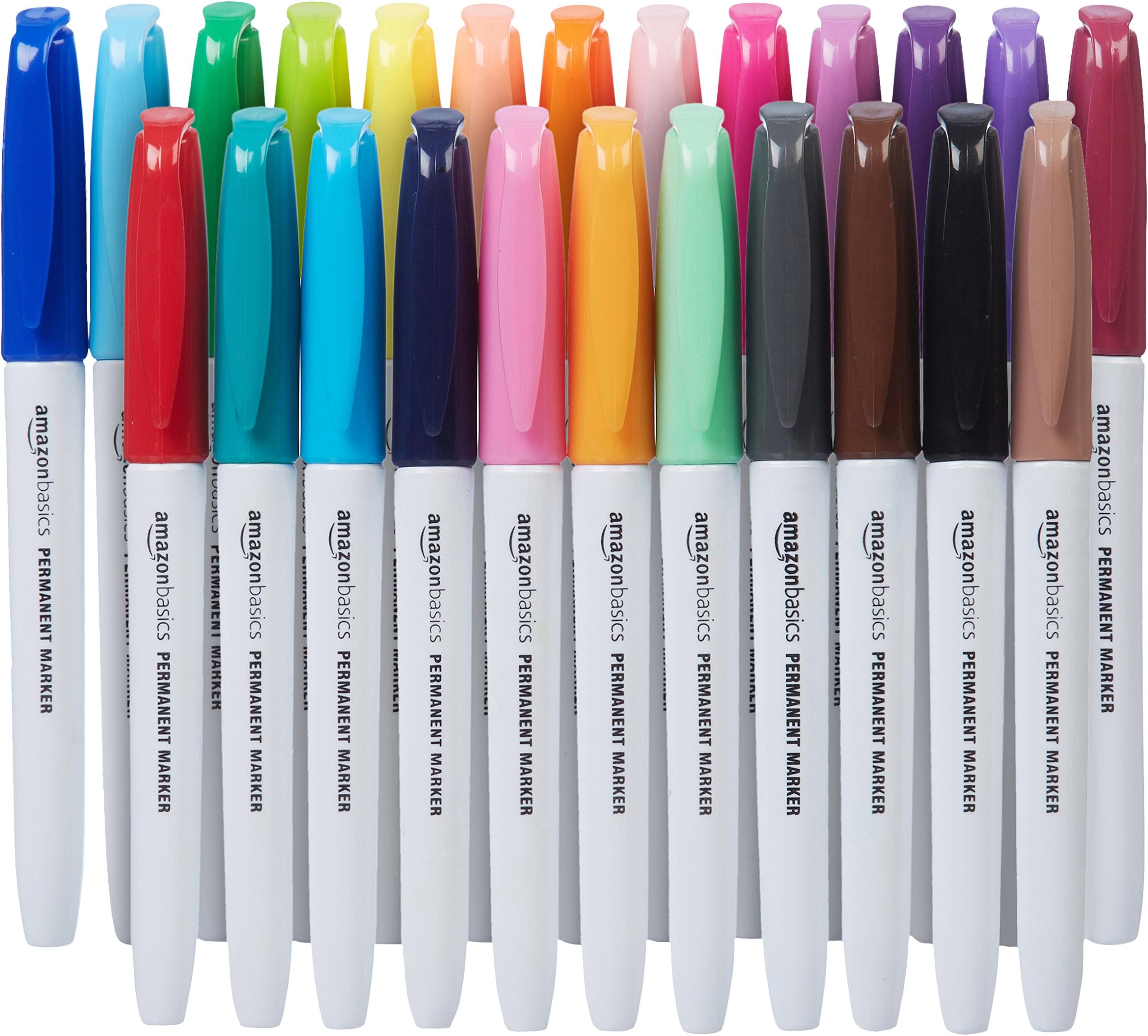 Amazon Basics Oil-based Marker Pens, Multicolor (24 Count)