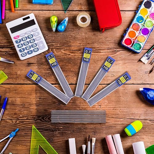 Miniatura 3 de Morepack 840 repuestos de plomo, 0.028 in HB, repuestos de lápiz mecánico resistentes a roturas, 70 tubos (840 piezas)