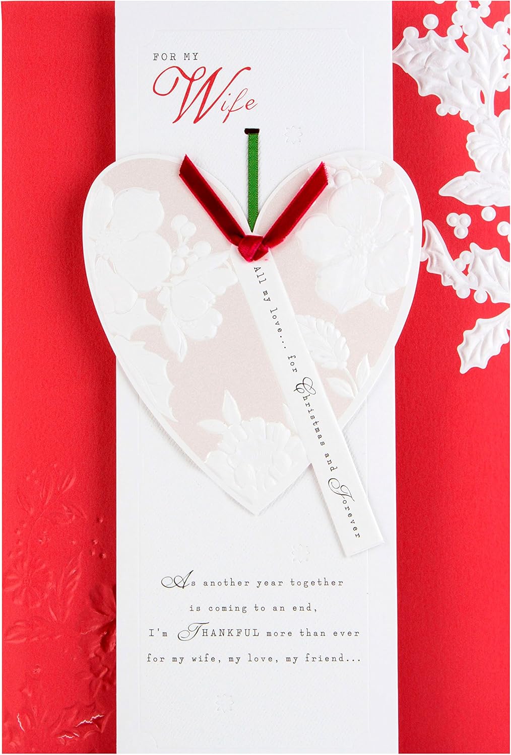 Hallmark Christmas Card To Wife 'All My Love Forever' - Large