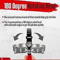 Vista 5 de WETT Juego de llaves giratorias para filtro de aceite, herramienta estándar de extracción de filtro de aceite de 5 piezas, con alicates de filtro