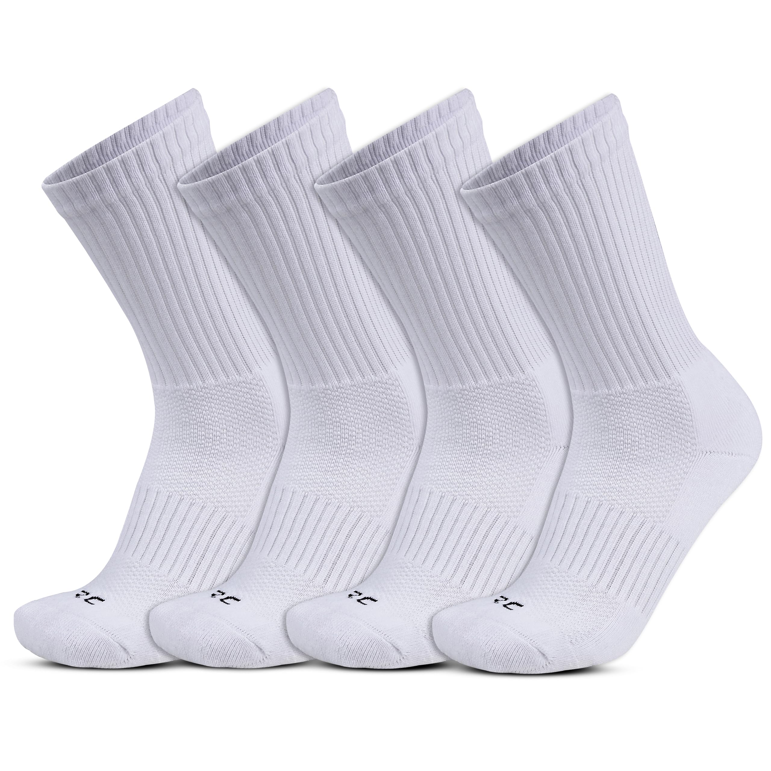RC. ROYAL CLASS Cotton Socks for Men, Calf Length Sports Athletic, Hi-Performance, Ribbed, Soft, Breathable, Anti-Odour, Ventilated, Moisture Wicking, Anti Sweat Durable Socks, Pack of 4 Pairs