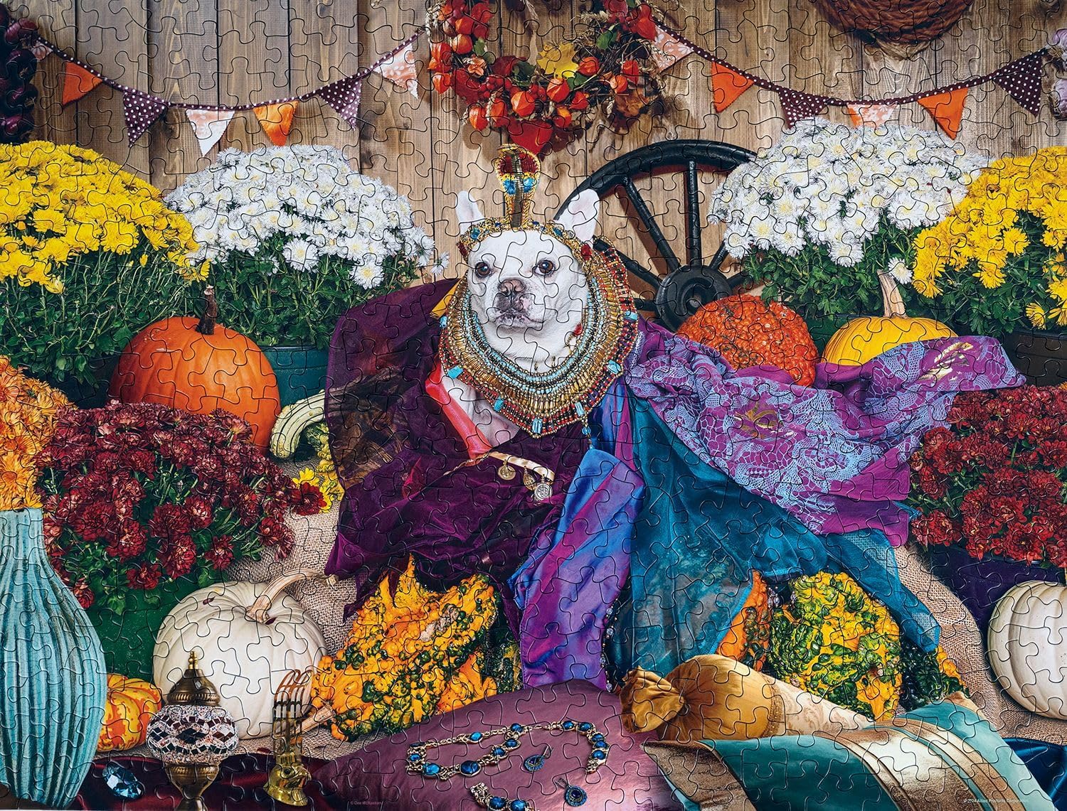 Springbok's 500 Piece Jigsaw Puzzle Cleopatra Features a French Bulldog in All Her Glory