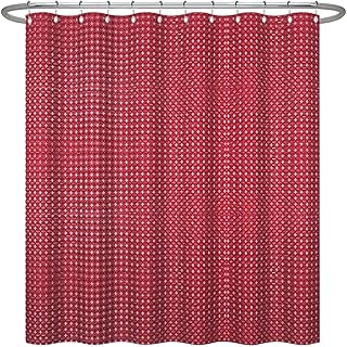 72x72 Inch Solid Color Shower Curtain for Bathroom Waffle Bath Water Res...