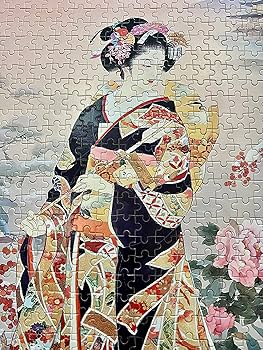 Amazon.com: Funnybox Golden Kimono Beauty Paintings by