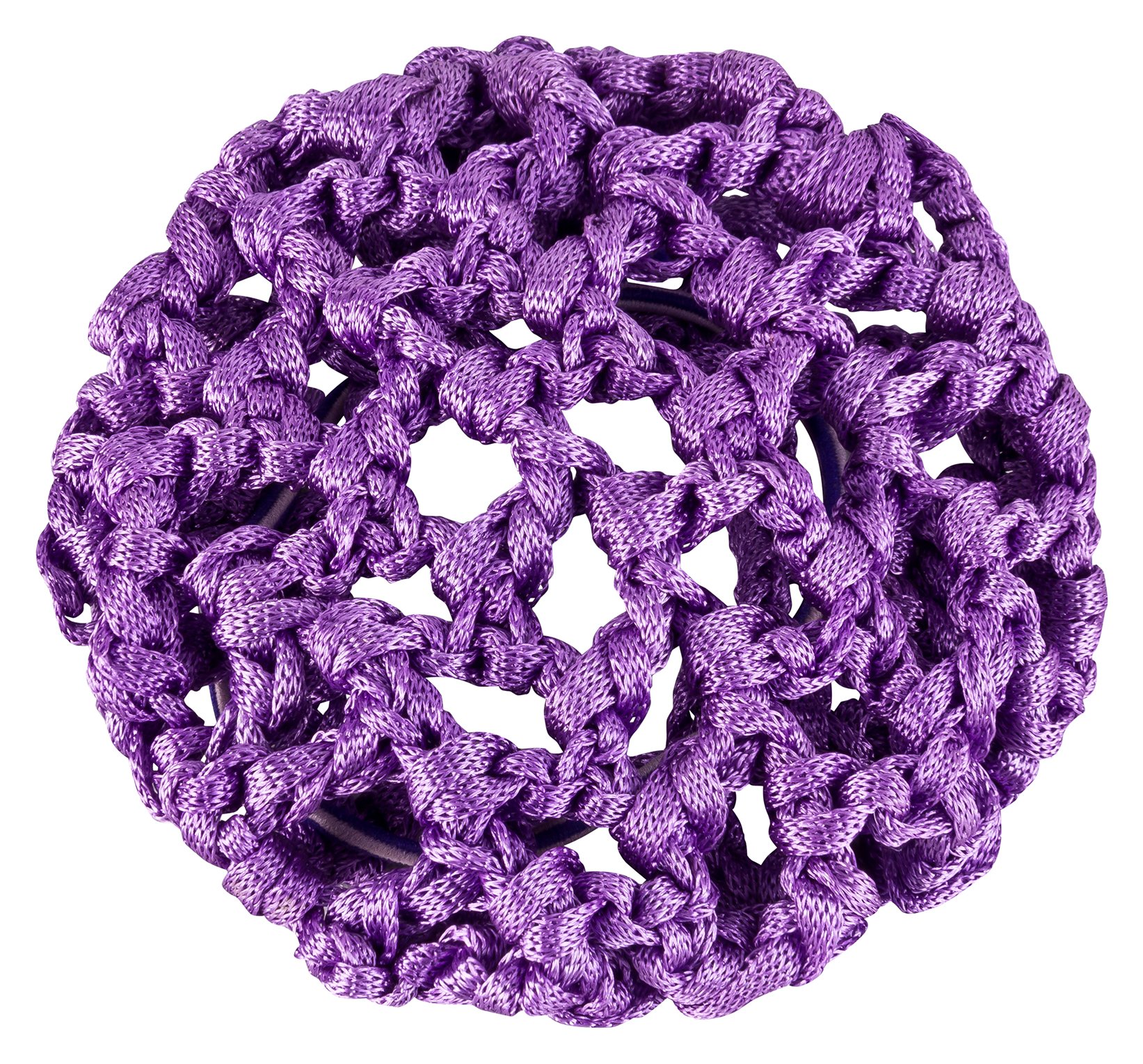 tanzmuster Ballet bun Hair net - Clara - with Scrunchie - Perfect for neatly Holding The Ballet bun Together One Size Purple