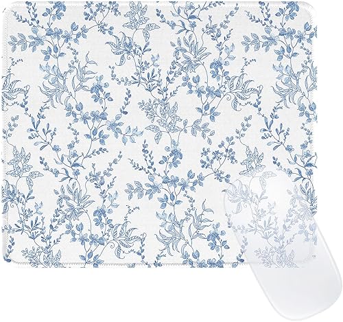 Miniatura 25 de Bonita alfombrilla de ratón rosa, alfombrilla de ratón con patrón retro a cuadros, diseño de alfombrilla de ratón cuadriculada impermeable estética