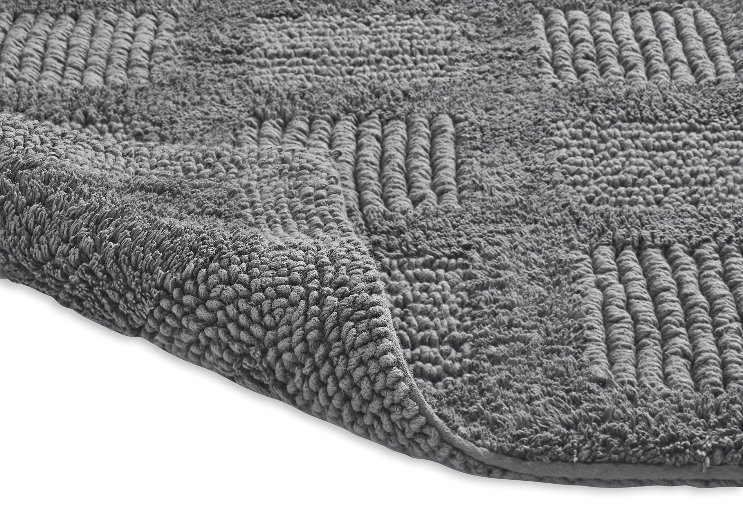 Chesapeake Gilbert CHECKERBOX Soft SPA 2PC Bath Runner (24"X60")
