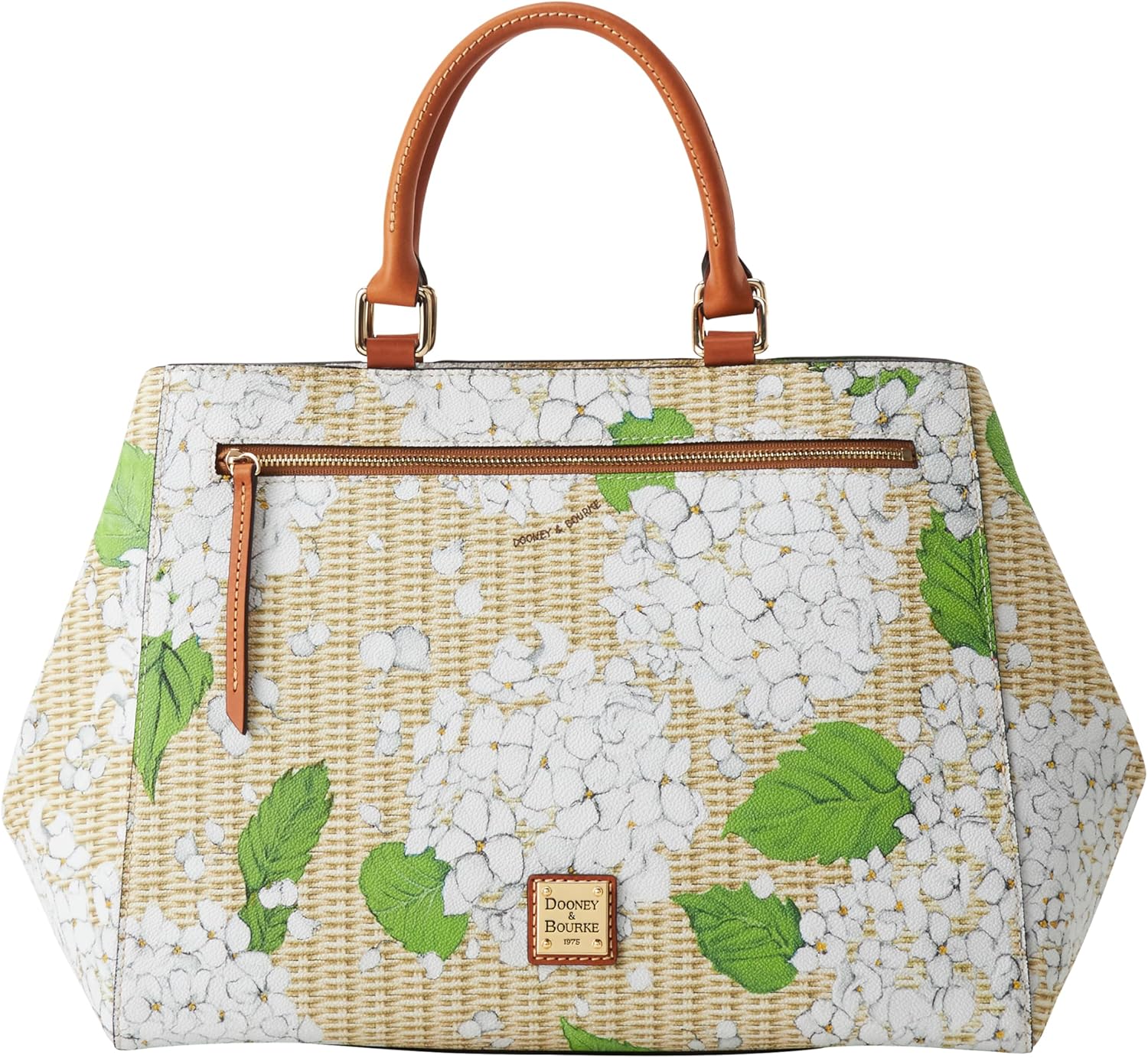 Dooney & Bourke Handbag, Hydrangea Basketweave Zip Satchel