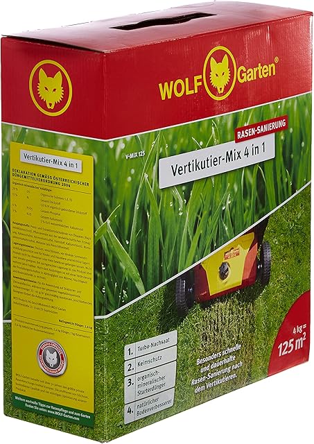 WOLF-Garten WOLF Garten WOLF-Garten - Nachsaat und Düngung Vertikutier-Mix 4-in-1, rot — Saat & Dünger