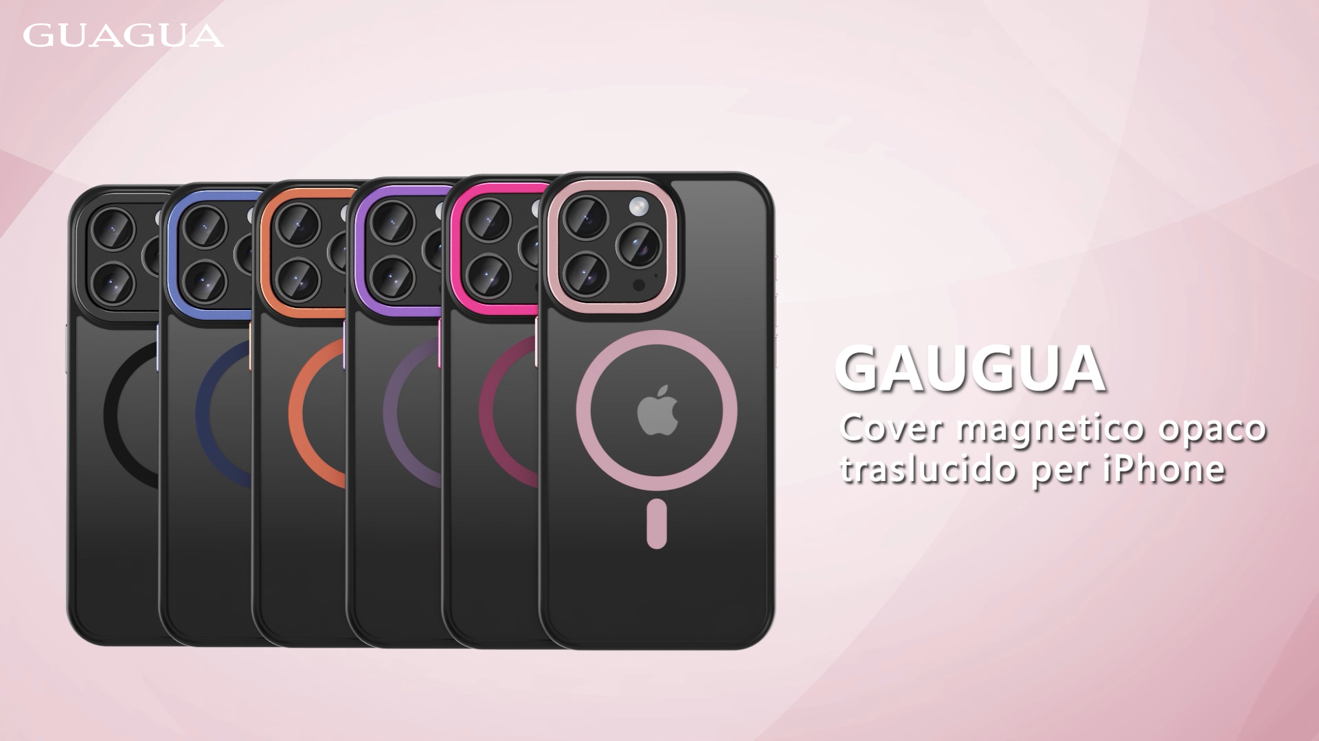 GUAGUA Cover Magnetico per iPhone 15, Compatibile con MagSafe, Custodia Paraurti Antiurta da Telefono Sottile Glassata Traslucida Opoca Anticaduta Protettivo Case per iPhone 15, Azzurro